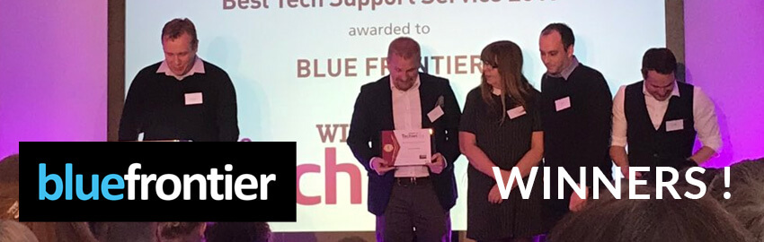 Blue Frontier Wins Best IT Support Role at the Techie Awards!