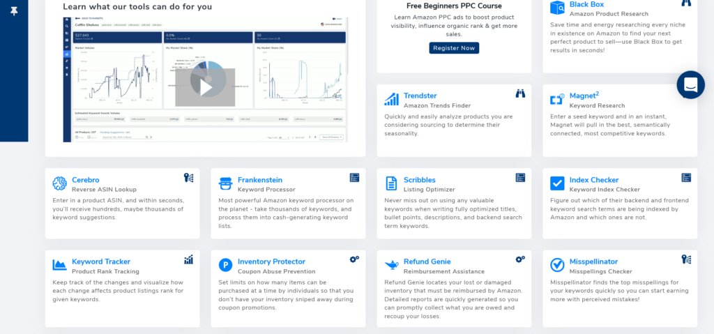 Helium 10 Dashboard