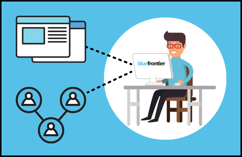 Man using Joomla 4, the new content management system